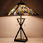 Lampe de table Tiffany avec abat-jour en verre coloré