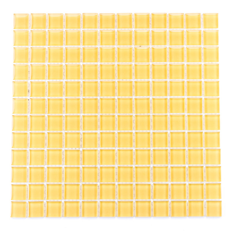 Torch Song 1'' W x 1'' L Glass Tile Mosaic Sheet, Dandelion