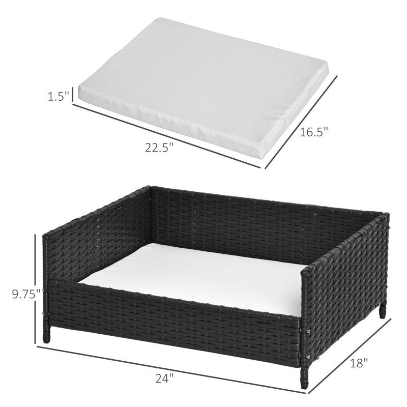 Canapé pour chien Beneccio Rattan
