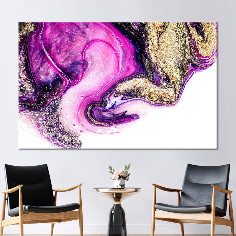 Luxurious Marble Abstract Canvas Art for Modern Wall Decor, Wrapped Canvas, 80 cm H x 110 cm W