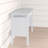 42" Wide Writing Desk with Recessed Panel Sides Center Drawer and Open Side Shelves in White Finish