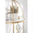 21" X 32" Tiered Decorative Wall Shelf White/Gold - Modern Metal Floating Shelf With Open Storage