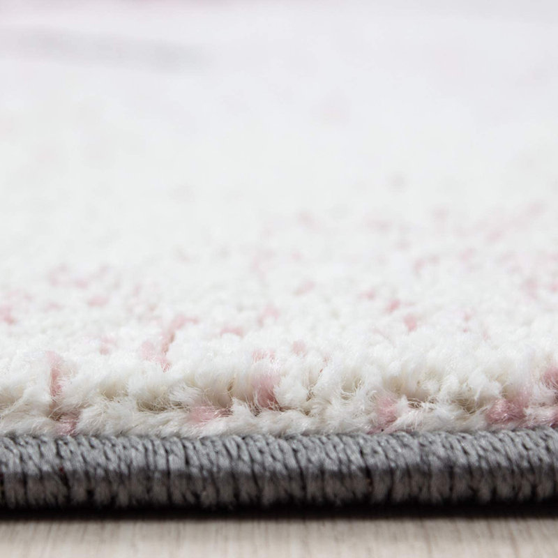 Chives Power Loom Pink/Grey Rug, Rectangle 120 x 170cm