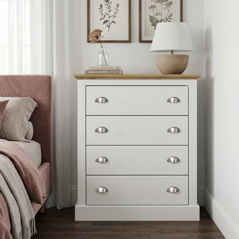 Sufy Octave 4 Drawer Chest of Drawers, White
