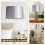19cm H Fabric Empire Lamp Shade ( Uno ) in Silver