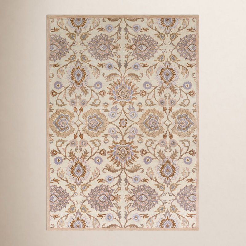 Arden Wool Floral Indoor Rug, Rectangle 4' x 6'