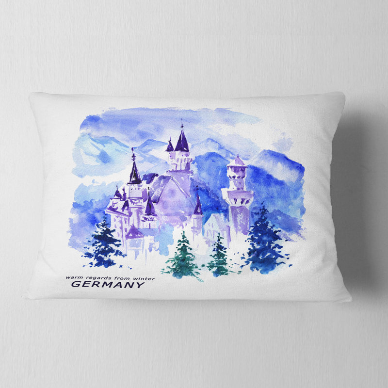 Coussin paysage urbain Allemagne, Rectangulaire, 12 po x 20 po