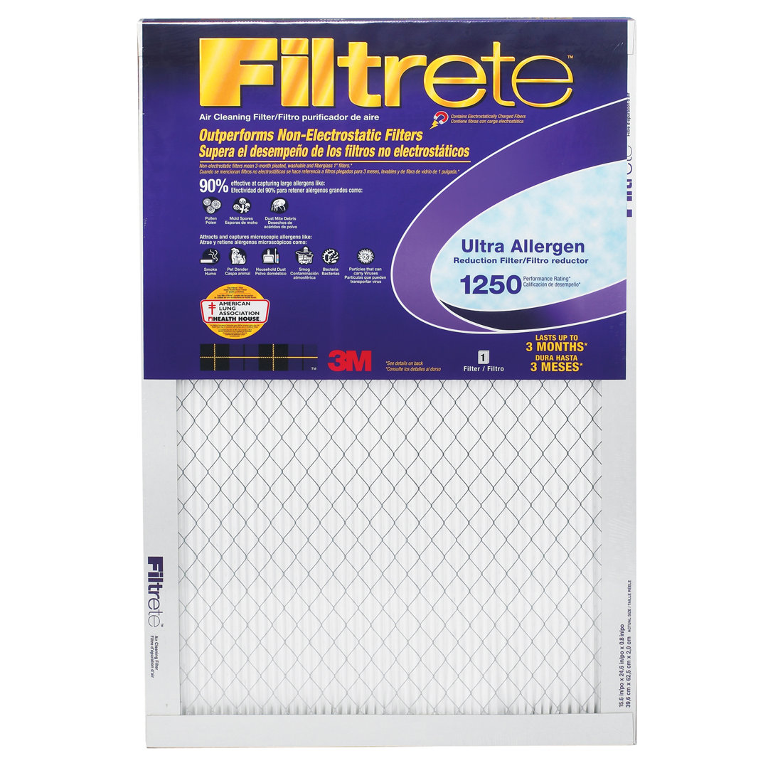 3M Air Filter for Furnace (Set of 4) 3M Size: 25" H x 16" W x 1" D