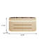 Comptoir en verre trempé transparent de 62,99 po, armoire en bois massif beige, armoire de rangement pour bijoux-130068811