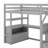 Twin Size Loft Bed With Desk And Shelves-1909704522