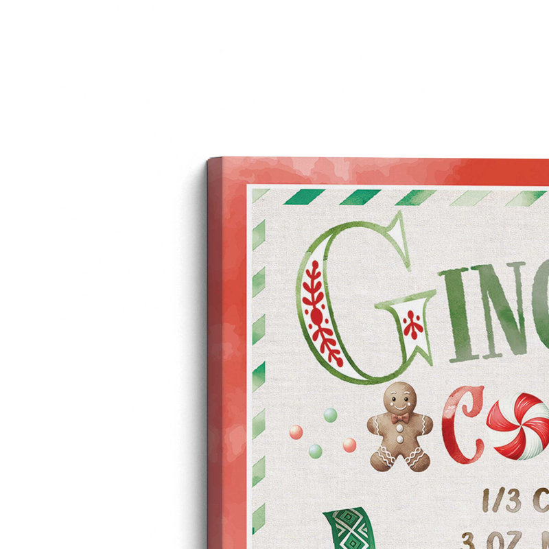 «Gingerbread Cookies» par Nicole DeCamp, reproduction d'art, L 30 po x H 30 po, Toile tendue, Ne s’applique pas