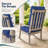 46.5" x 18.5" x 4.3" Waterproof Polyester Outdoor Adirondack Chair Cushion-2054860369