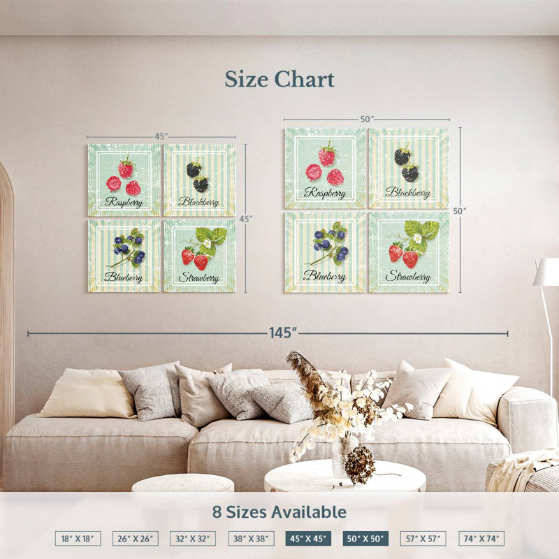 Yarlin Berries Delight, 45" H x 45" W