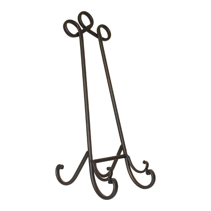 Support pour assiettes en fer noir 23 po , H 23,3 po x l 11 po x P 7,3 po