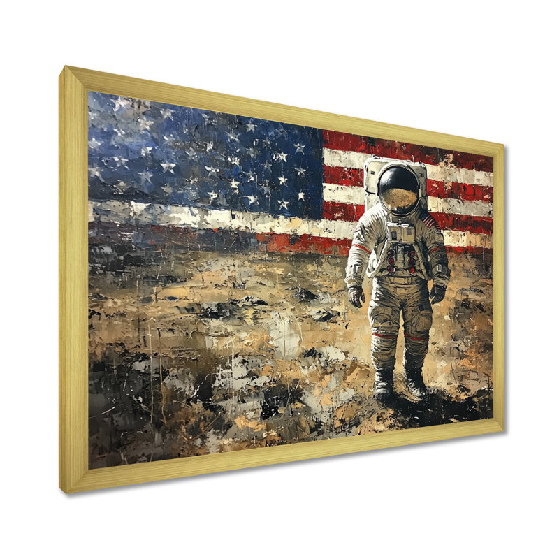 Art mural Kyrian, Reproduction encadrée d'une seule photo, H 16 po x l 32 po, Doré