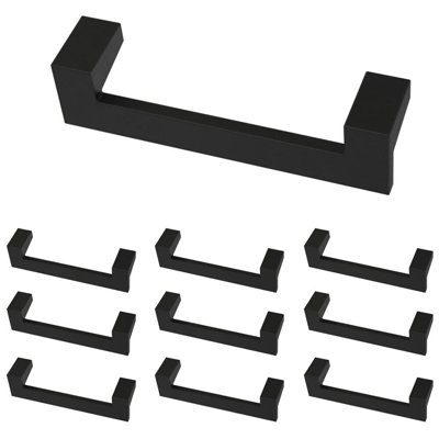3-3/4" Mirrored Pull Flat Black