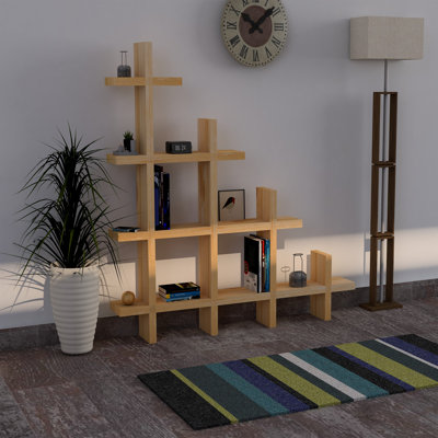 44.09'' H x 44.09'' W Solid Wood Step Bookcase