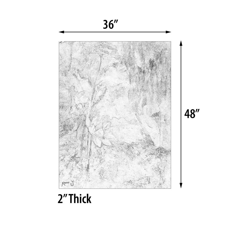 Le Beau Giclee by AFD Home 11158399 Floral Fusion Gallery Wrap, 36-Inch by 48-Inch