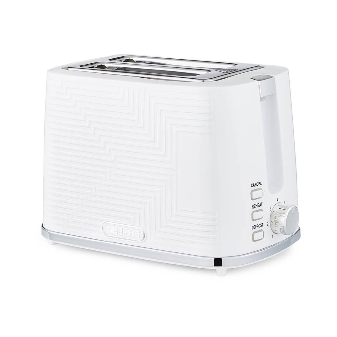GEEPAS Opus 2 Slice Toaster | 7 Browning Levels Cancel Defrost Reheat | For Thin Small Bread Slice, Removable Crumb Tray Cool Touch Housing High Lift | Space-Saving Design | 2 Yr Warranty 900W White - Image 5
