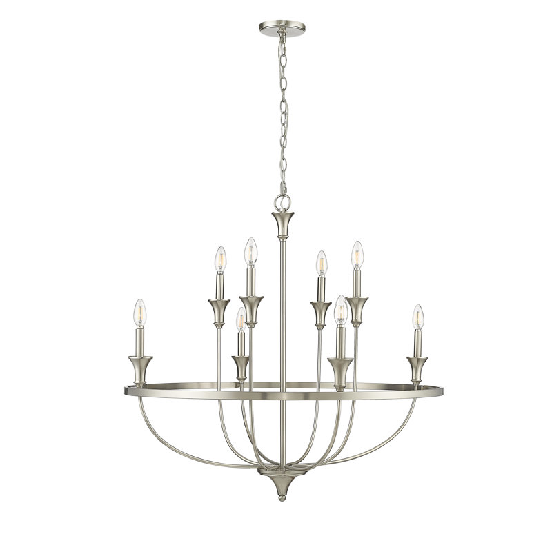 Emery 8 - Light 34" Wide Chandelier, Brushed Nickel