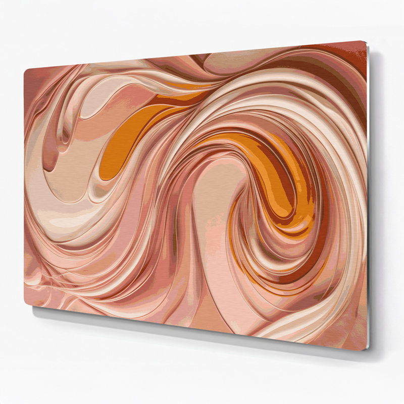 «Lyrical Abstraction 75», art mural en métal brun, H 24 po x l 36 po
