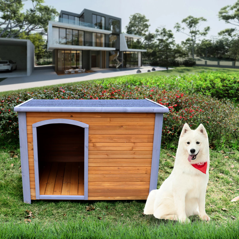Solid Wood Dog Villa For Big Canines - , Stable Raised Feet Assembly System House Breeds Weather , Platform Framework