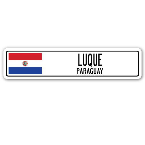 Panneau de signalisation en aluminium Luque, Paraguay, H 7 po x l 30 po x P 1 po