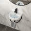 Lavabo de salle de bain mural en céramique 16 po x 14 po avec barre à serviettes noire et robinet noir