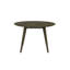 5-Piece Mid-Century Modern Round Dining Table Set, Solid Wood, 48" Kitchen Table with 4 Upholstered Chairs
