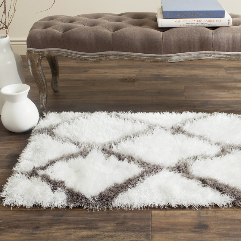 Geometric Hand Woven Area Rug, Rectangle 91 x 152cm