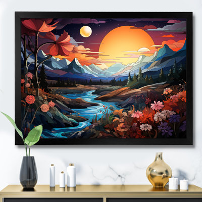 «Yellow Enchanted Meadows Fantasy II», art mural abstrait