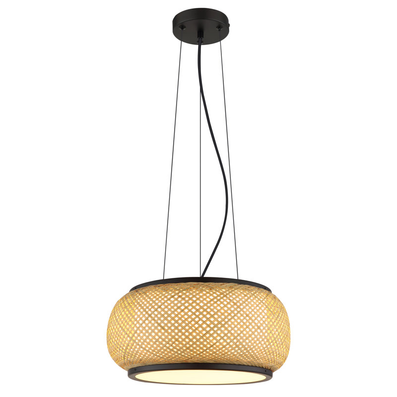 Anfried 1 - Light Matte Black LED Geometric Pendant