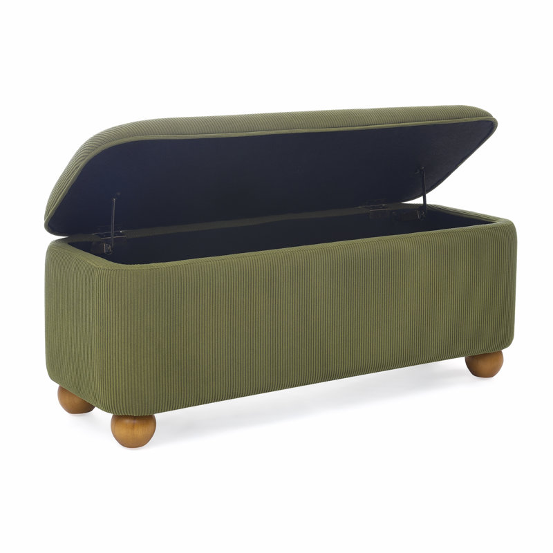Banc de rangement avec repose-pieds Flannelette