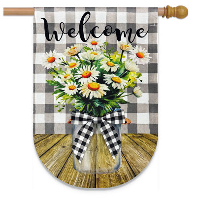Welcome Farmhouse Jar House Flag