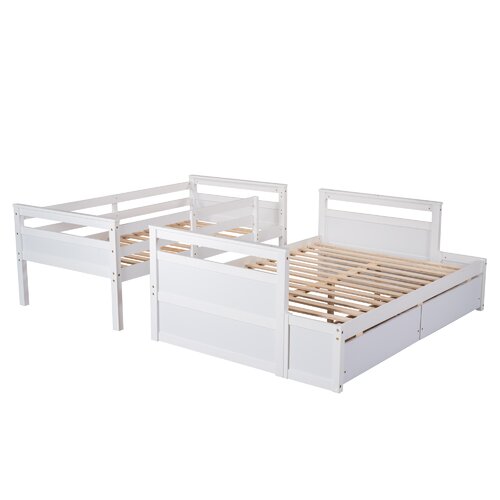 Harriet Bee Mapps Kids Twin Over Full Bunk Bed with Drawers & Reviews ...