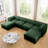 Extra Large U Shaped Sectional Couch With Storage, - Chenille, Deep Seat, Cylindrical , Practical Chenille Fabric, Space Optimization-171242162-171242163-171242164
