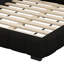 Lit plateforme tapissier avec deux coussins assortis, élégant et confortable-1624841898