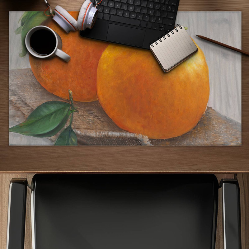 Two oranges - 14.00"x24.25" Desk mat