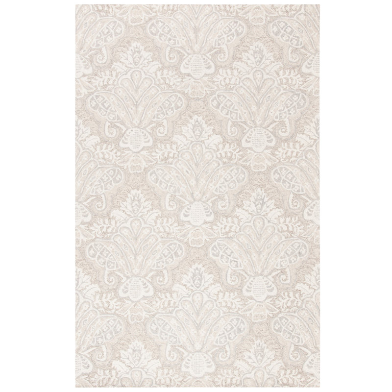 Tapis ikat en laine et coton touffeté à la main Hactive, Rectangle 2 pi 6 po x 4 pi