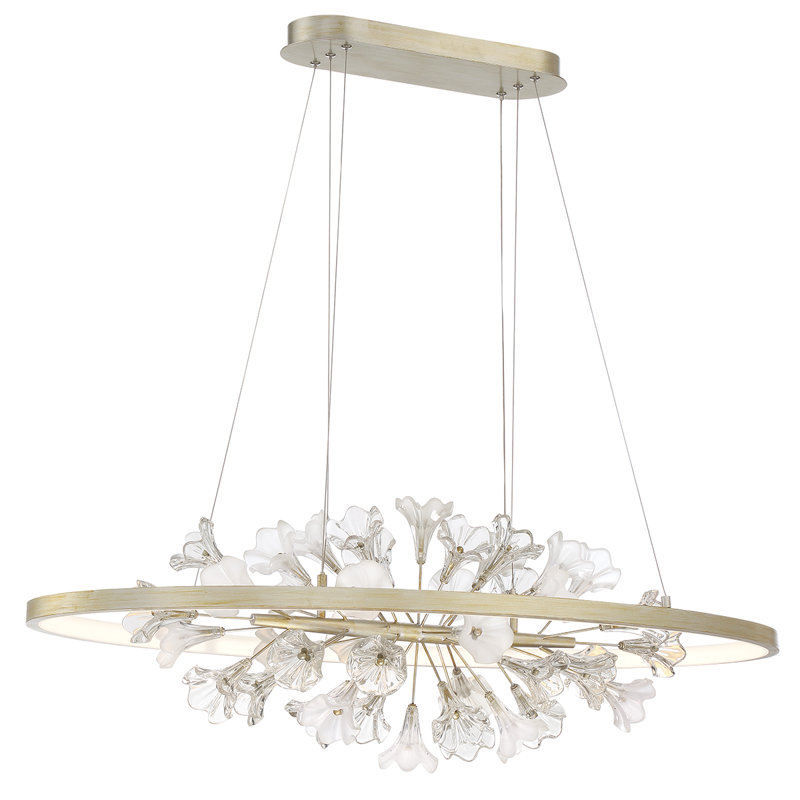 Clayton Glass Florets LED Chandelier