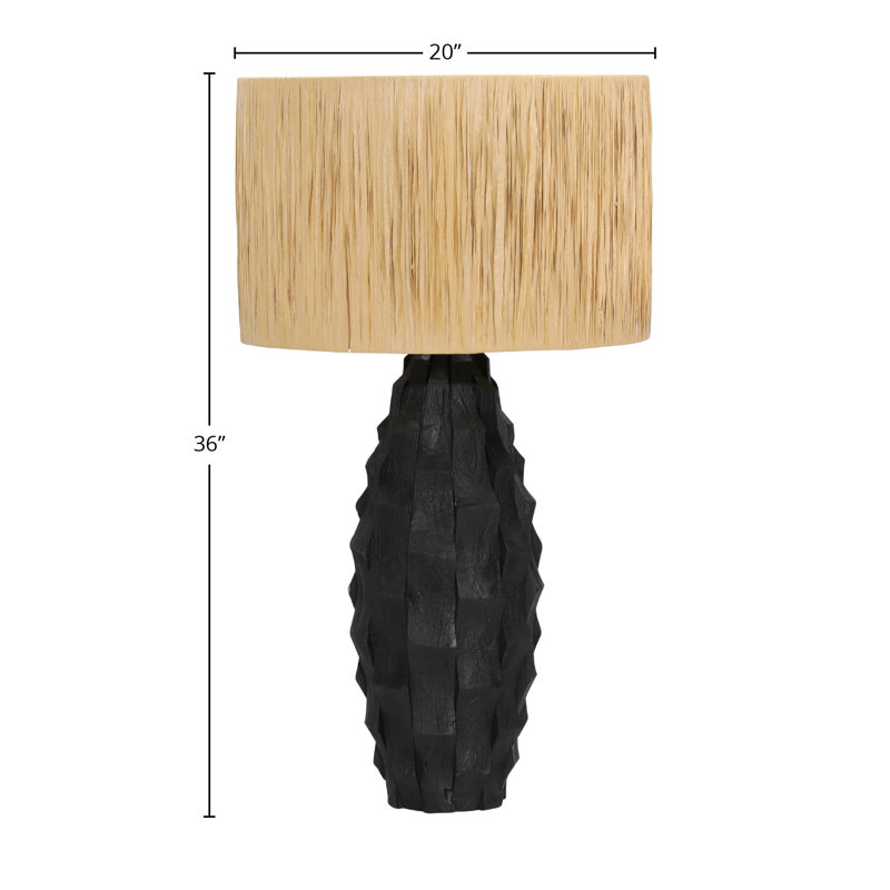 Lampe de table en bois massif Reeves
