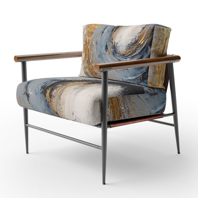 Chaise rembourrée Darleene, Noir, noir, noir, noir