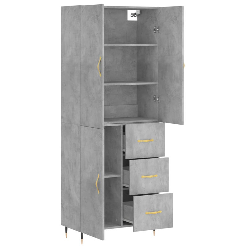 69.5cm Sideboard, Concrete Grey