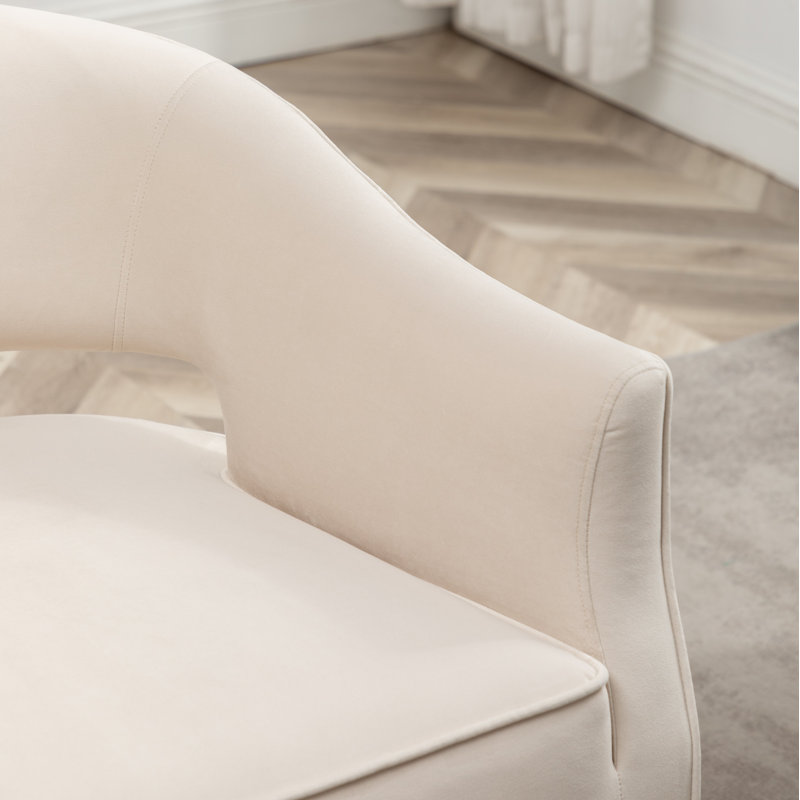 Chynna Velvet Armchair, Beige