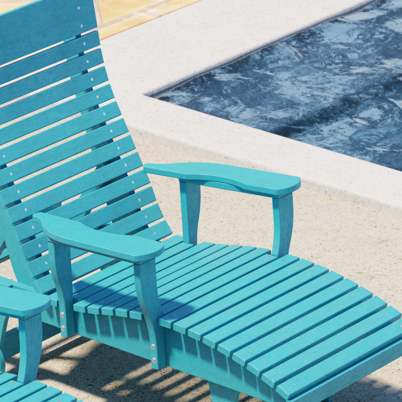 Chaise longue inclinable Signature, Bleu Aruba