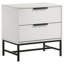 Table de chevet 2 tiroirs blanc