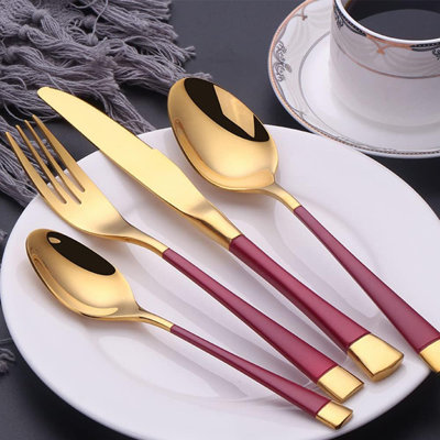 Mercer41 Ferkin Stainless Steel Flatware Set - Service for 6