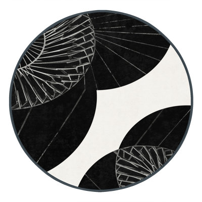 Tapis gris moelleux moelleux Art Deco
