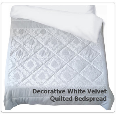 Daisie Velvet Decorative Quilted Bedspread