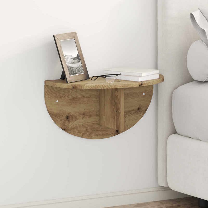 Floating Shelf, 24cm H x 48cm W x 24cm D, Artisan Oak